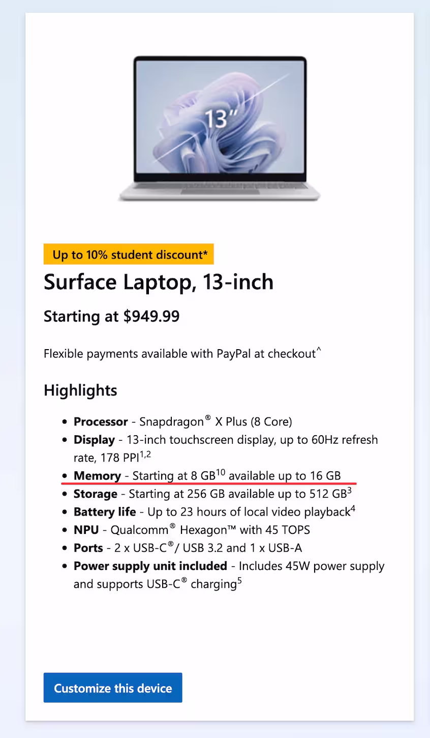 微软更新 Surface 产品线，推出 8GB 内存版本 2