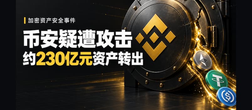 全球最大数字货币交易所币安疑遭黑客攻击，大量 ETH、USDT、USDC 被转出，涉及约 230 亿元人民币 1