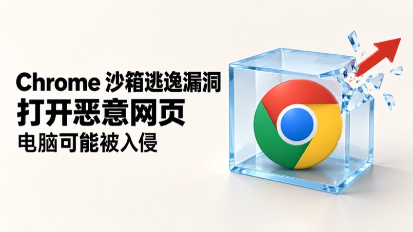 Chrome 图标突破沙箱边界，提示打开恶意网页可能导致电脑被入侵