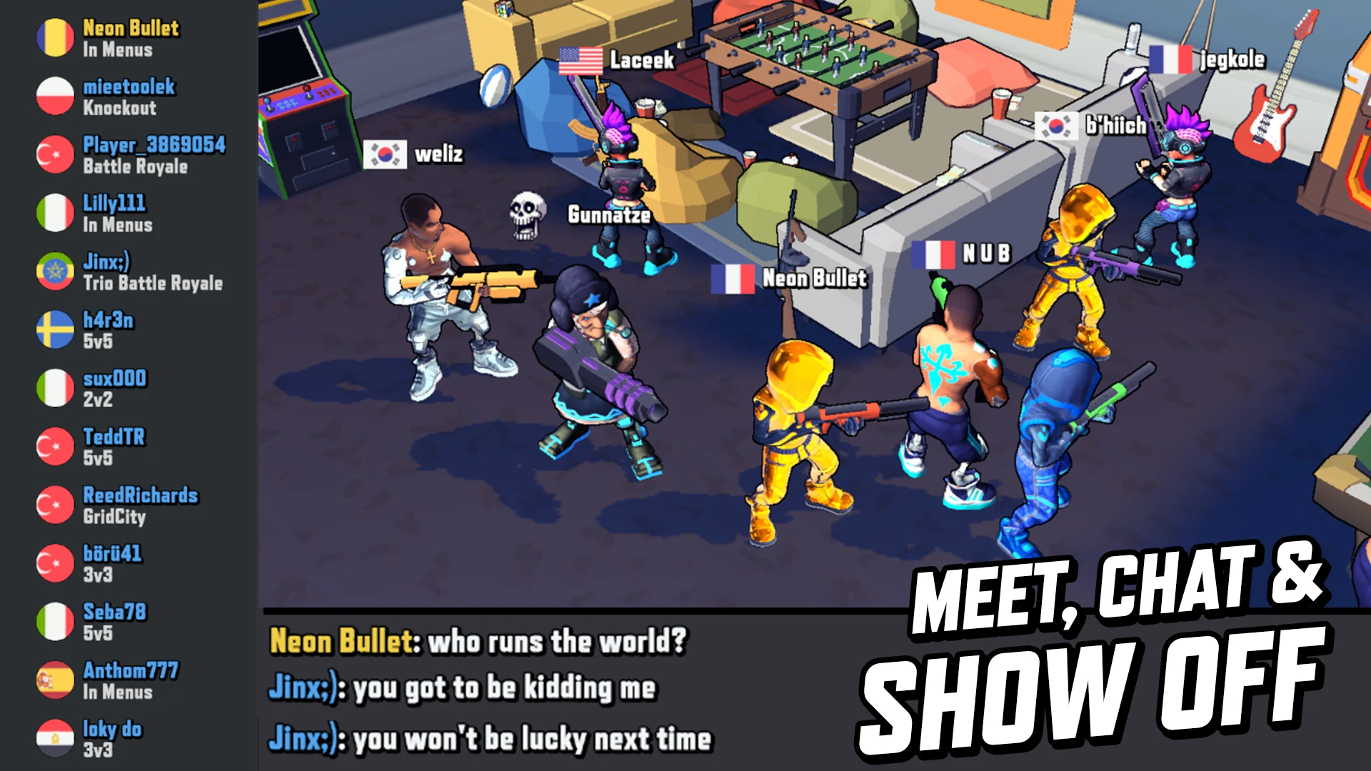 Gridpunk Battle Royale 3v3 PvP 截图 5
