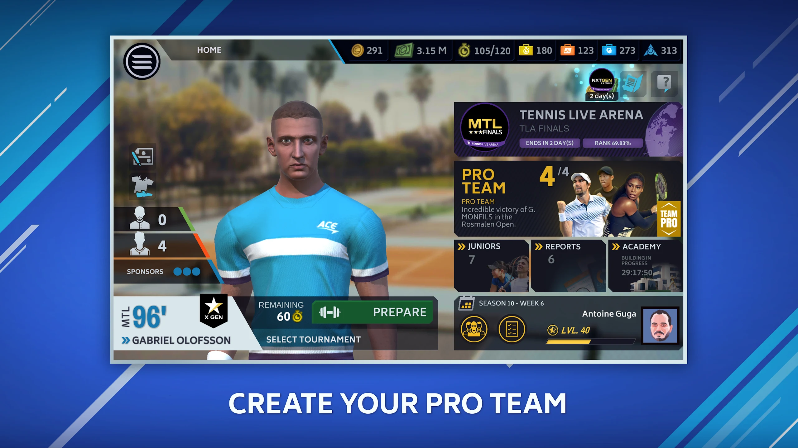 Tennis Manager Mobile 截图 2