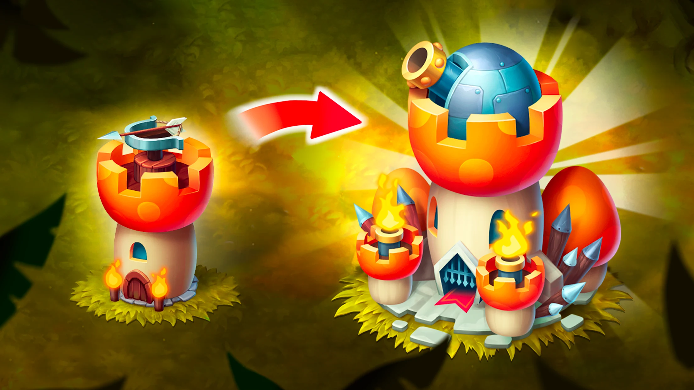 Mushroom Wars 2: 多人游戏 战略 & 塔防 截图 3