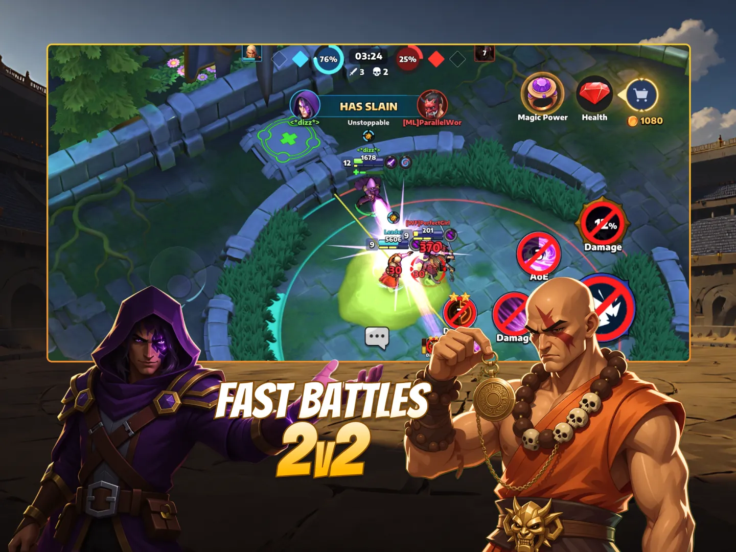 Blitz of Battle: 2v2 MOBA 截图 16