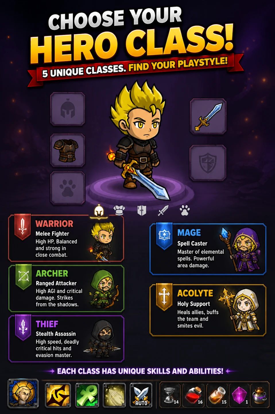 Walking Hero – 放置战斗 RPG 截图 2
