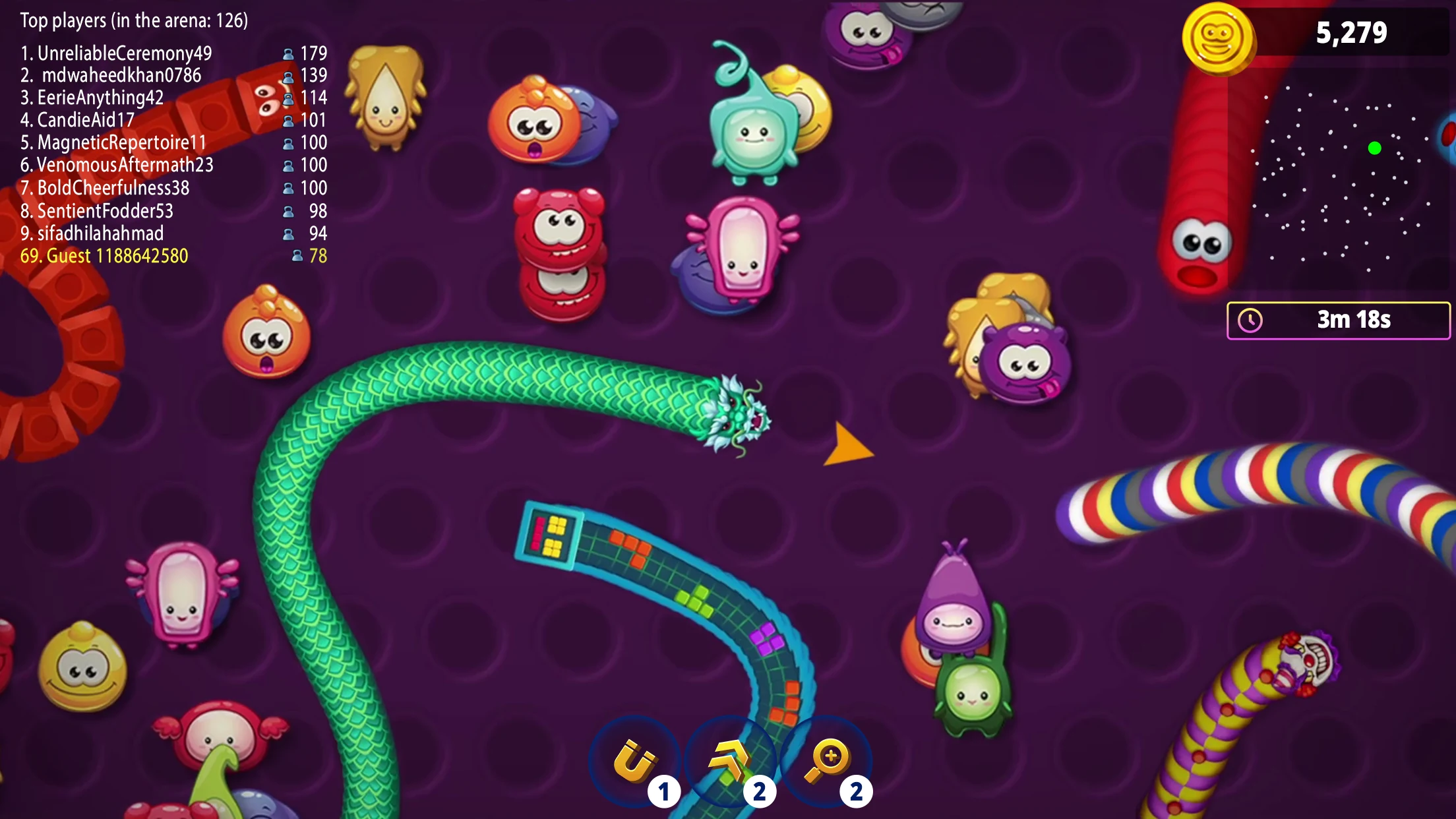 Worms Zone .io - Hungry Snake 截图 5