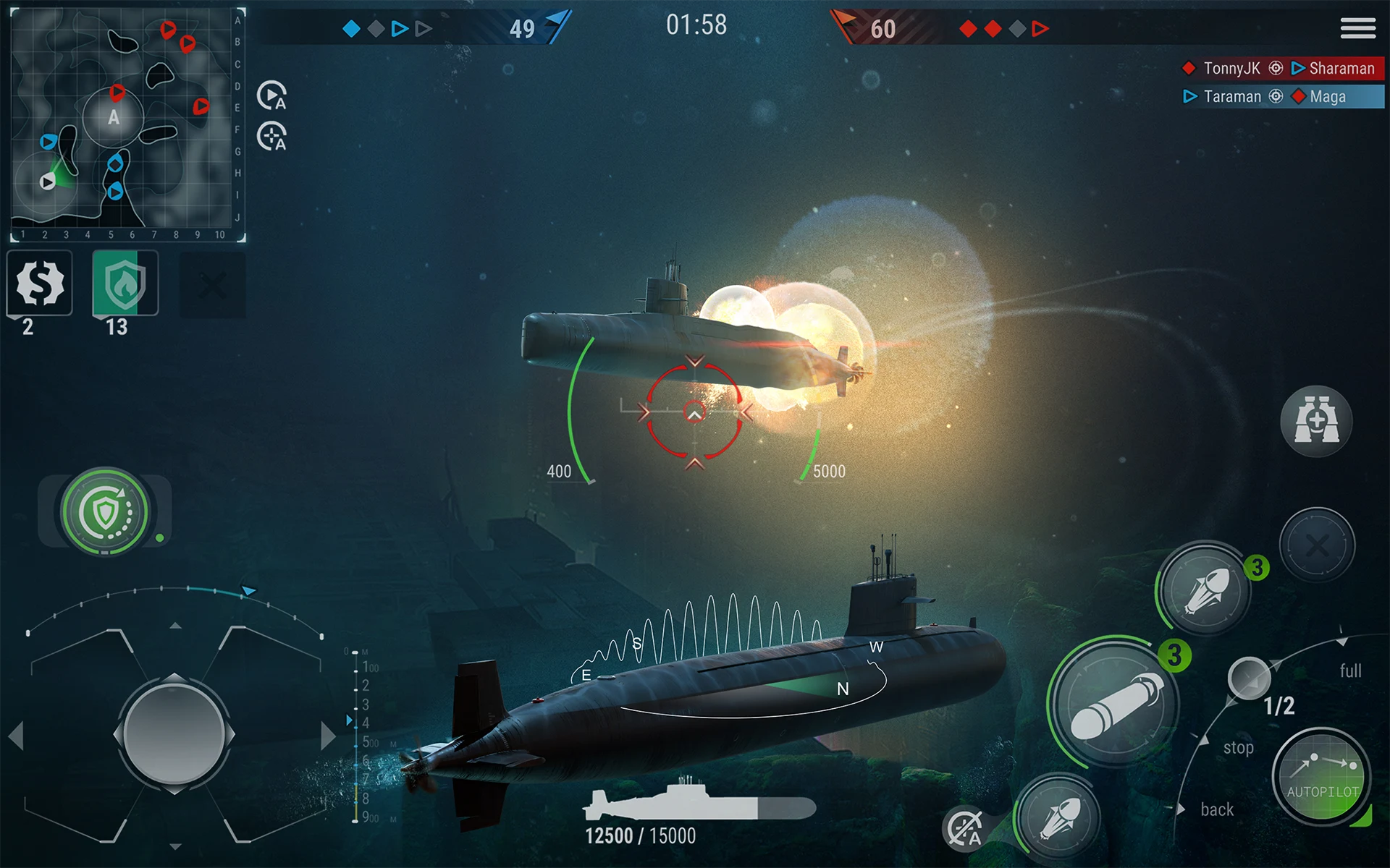 WORLD of SUBMARINES: Navy PvP 截图 10