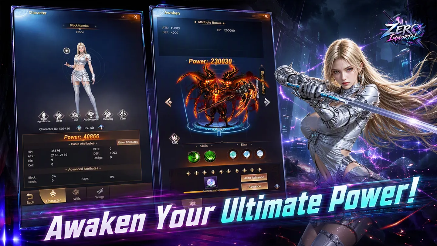 Zero Immortal 截图 3