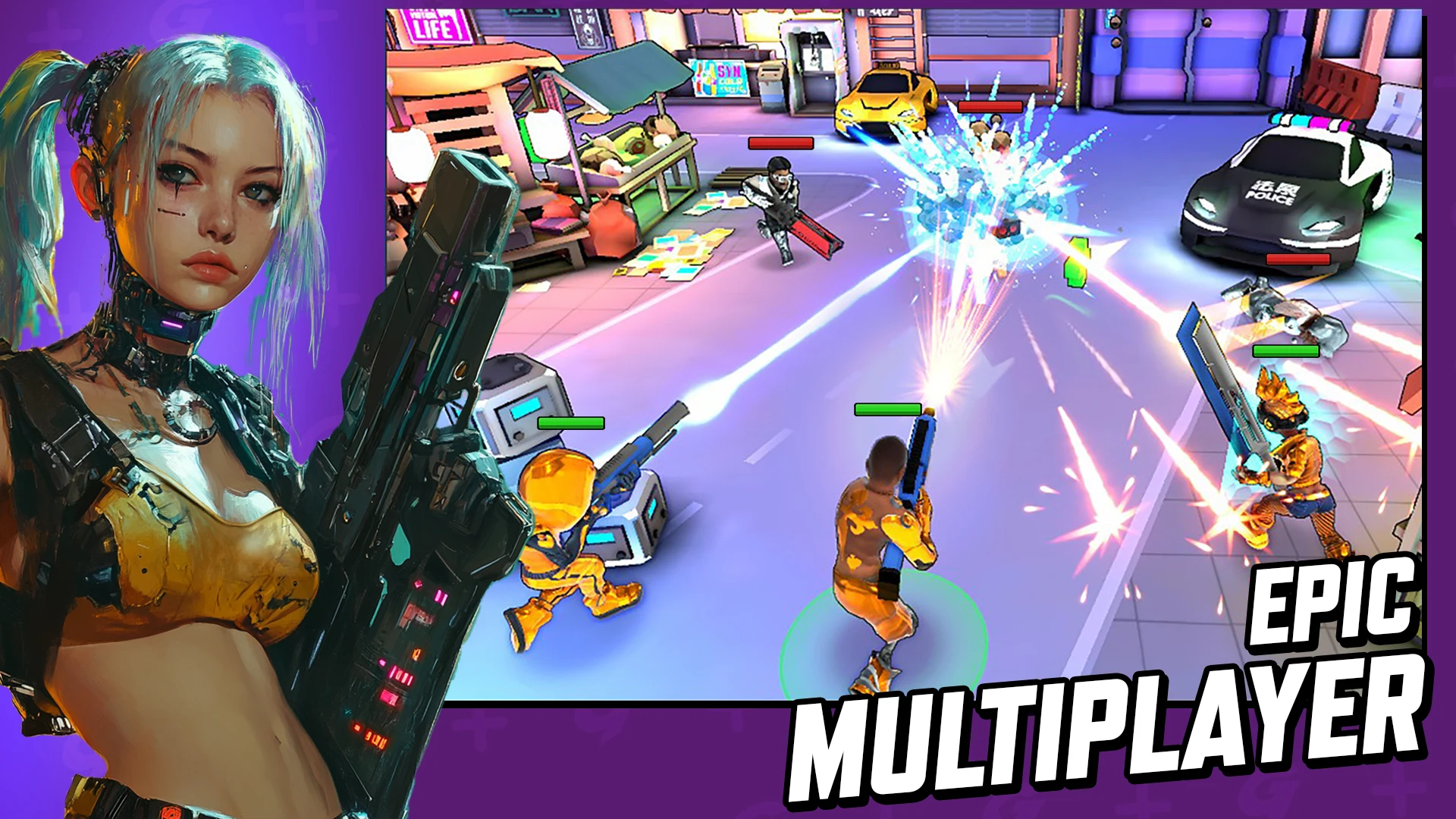 Gridpunk Battle Royale 3v3 PvP 截图 9