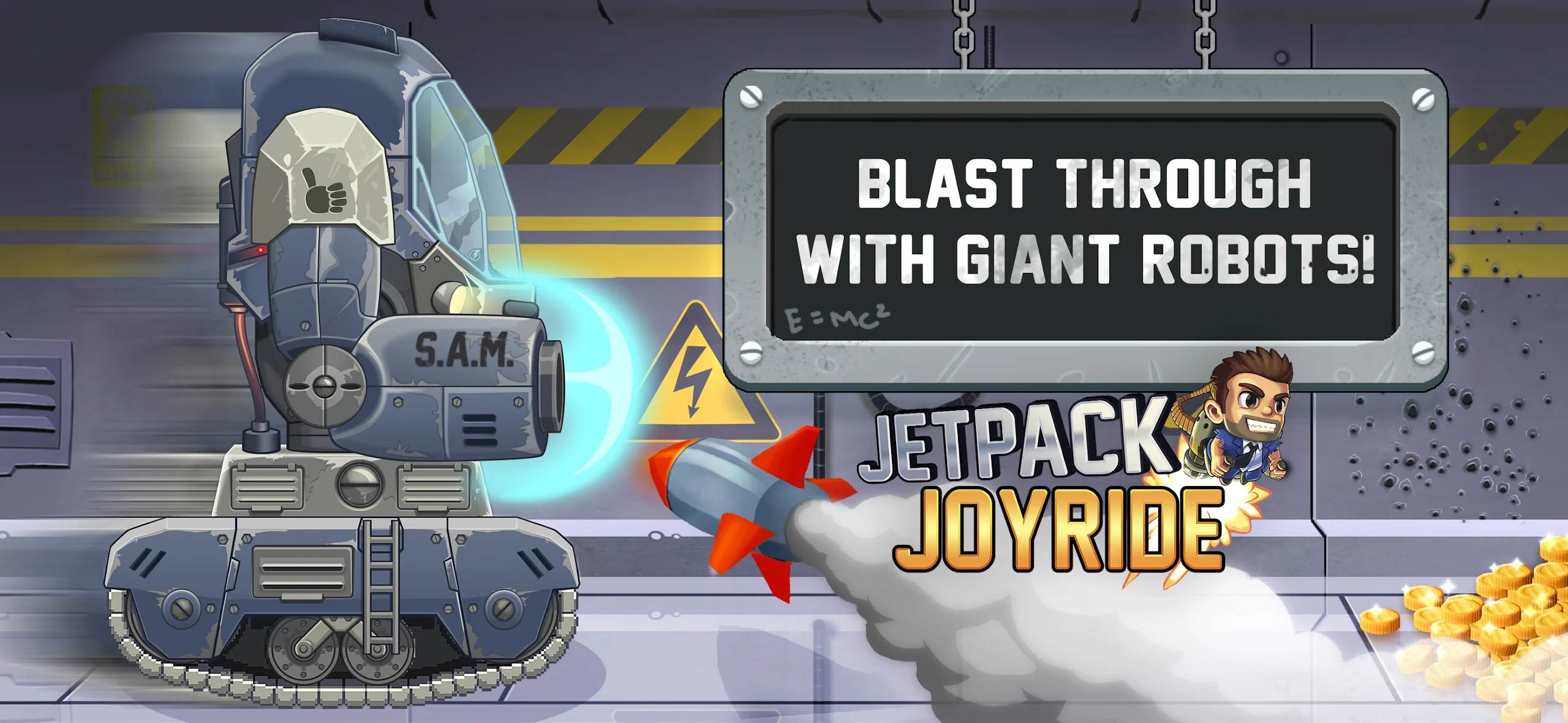 Jetpack Joyride - 疯狂喷气机 截图 1