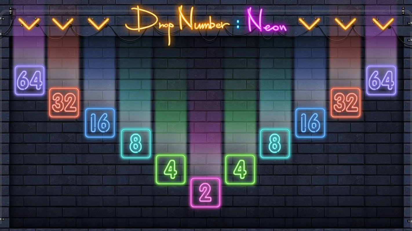 Drop Number : Neon 2048 截图 1
