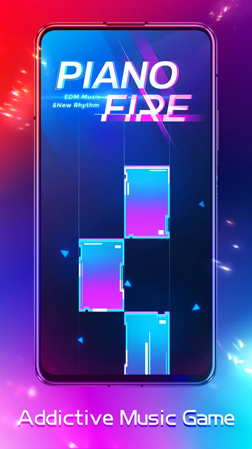 Piano Fire: Edm 音乐钢琴游戏 截图 1