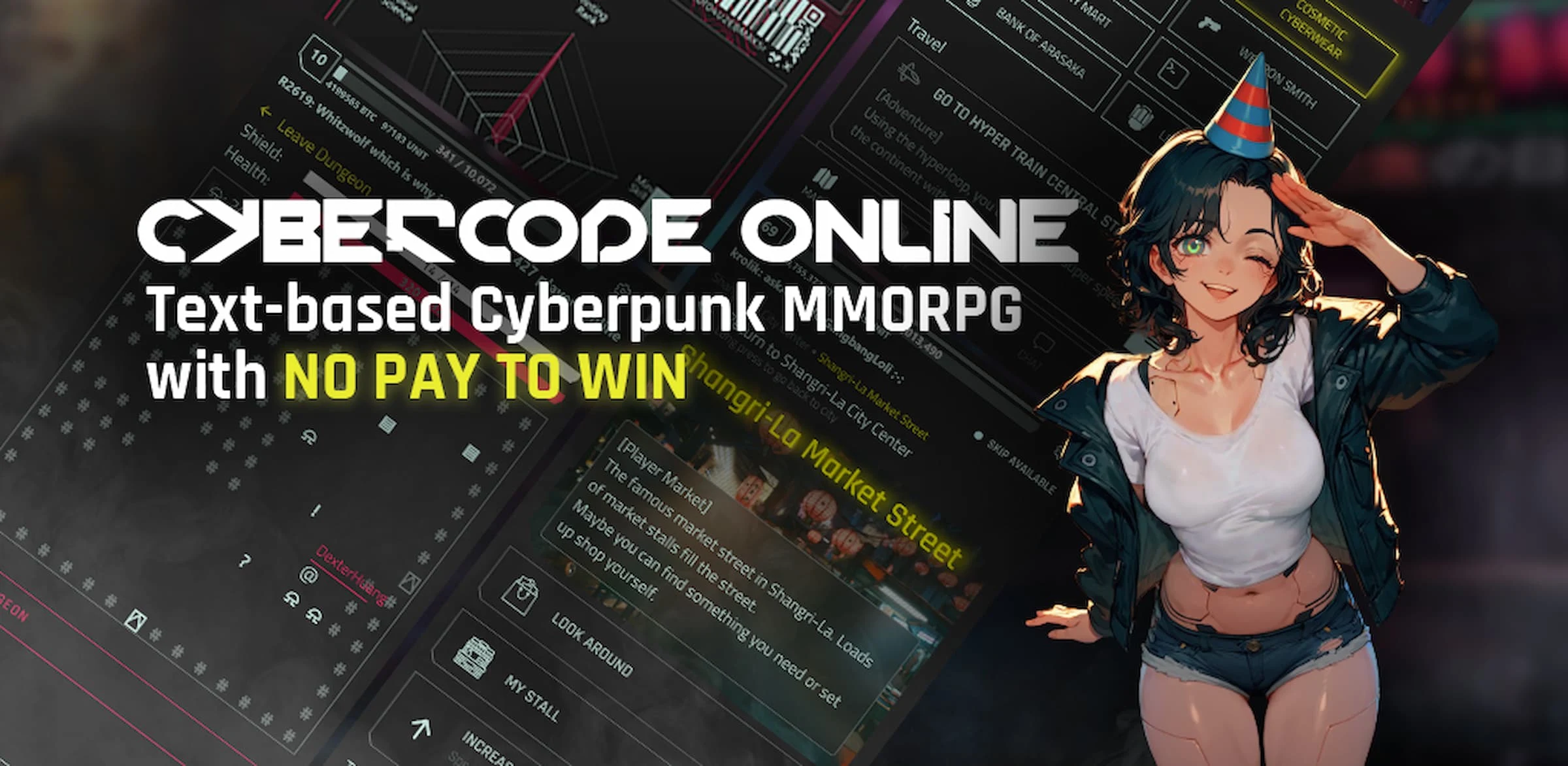 CyberCode Online: Text MMORPG 截图 9