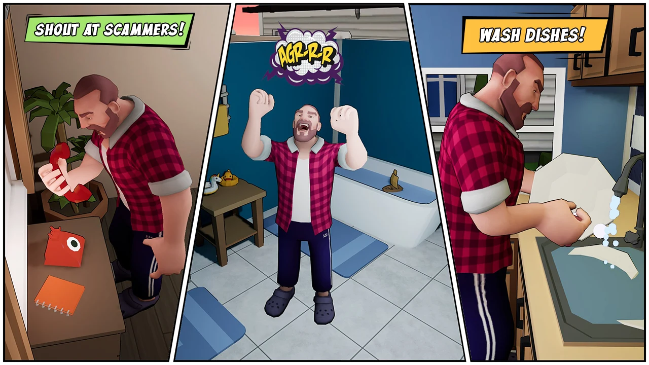 Angry Dad: Arcade Simulator 截图 3