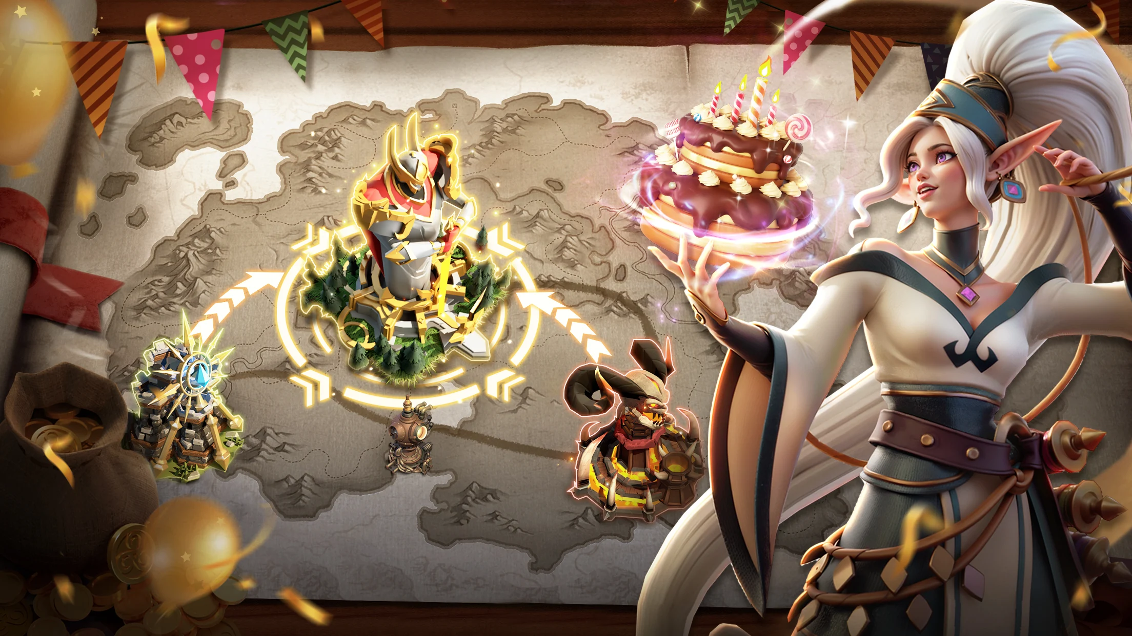 战地王座: 氏族争霸 RPG - 策略战争建造你的浮空城堡! 截图 6