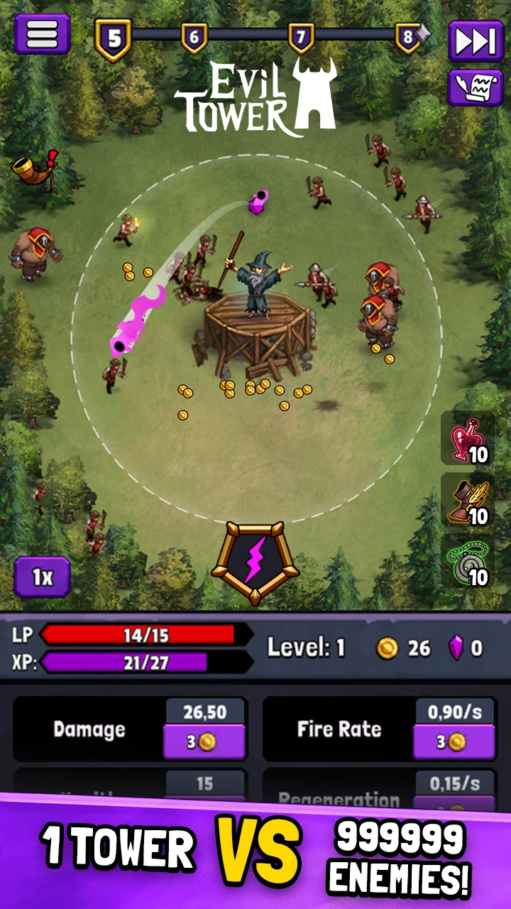 Evil Tower - Idle Defense TD 截图 1