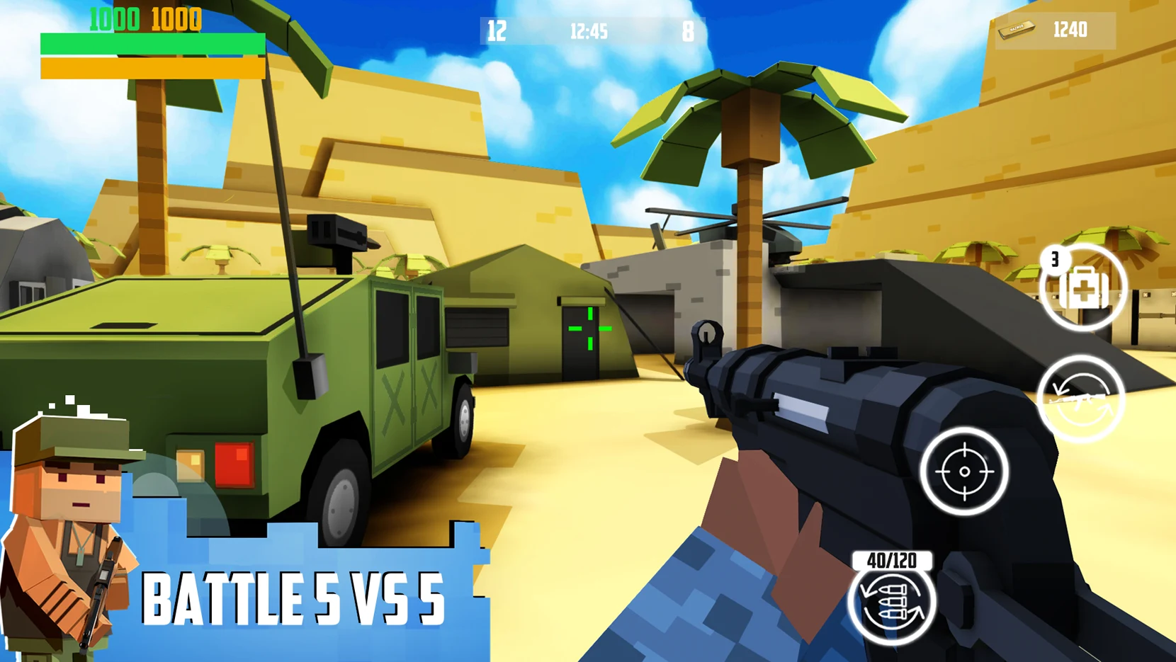 Block Gun 3D: FPS Shooter PvP 截图 1