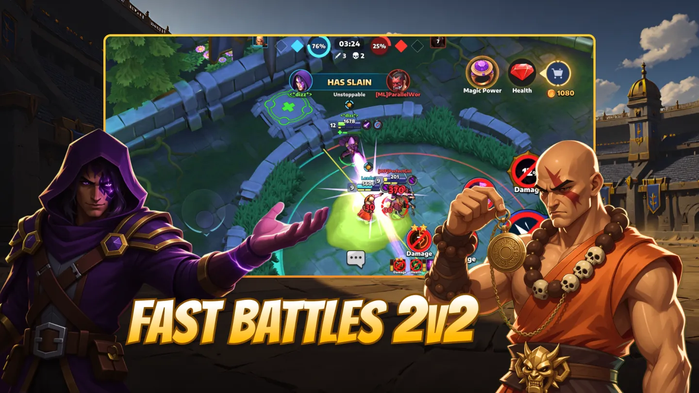 Blitz of Battle: 2v2 MOBA 截图 2