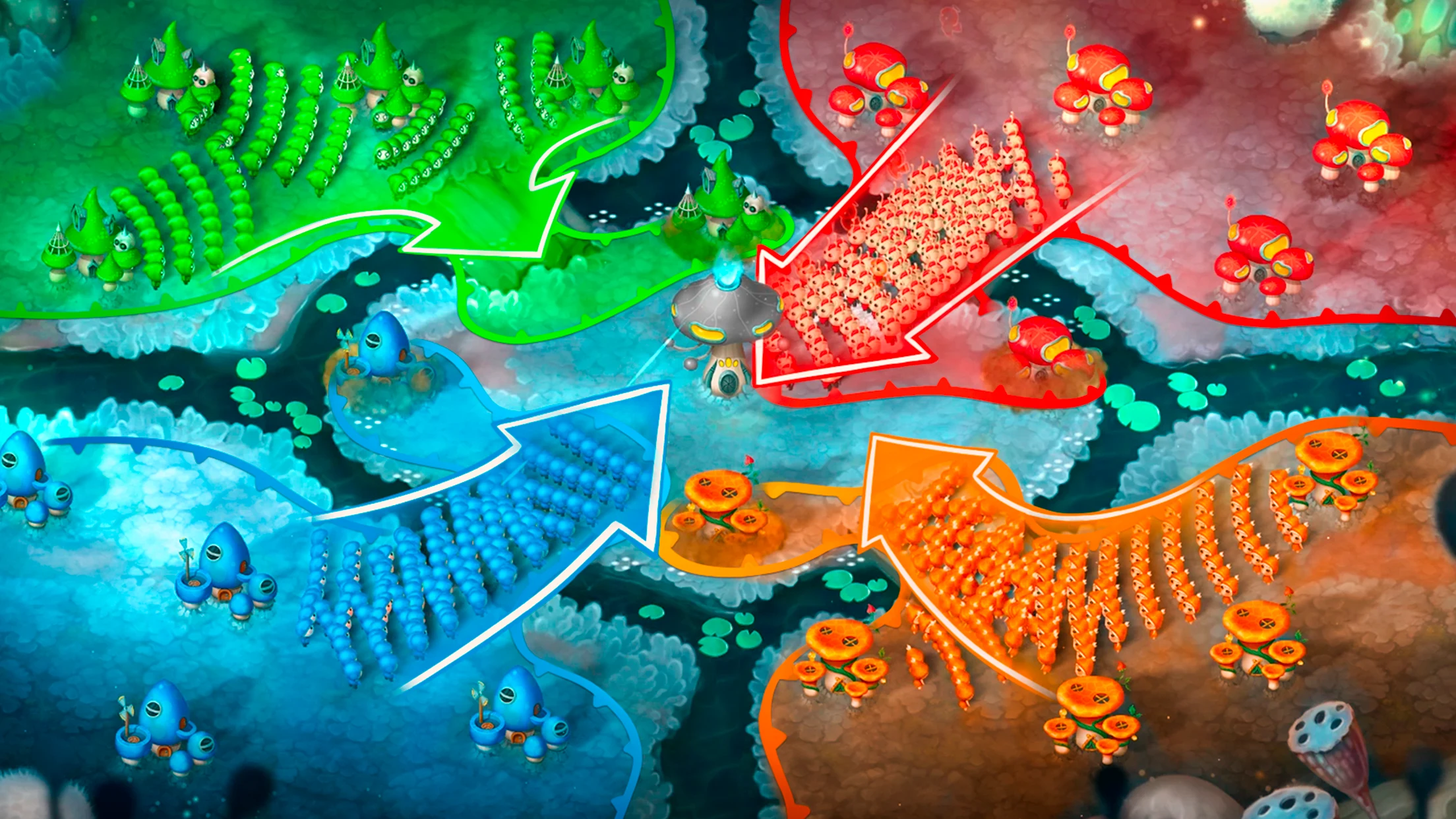 Mushroom Wars 2: 多人游戏 战略 & 塔防 截图 4