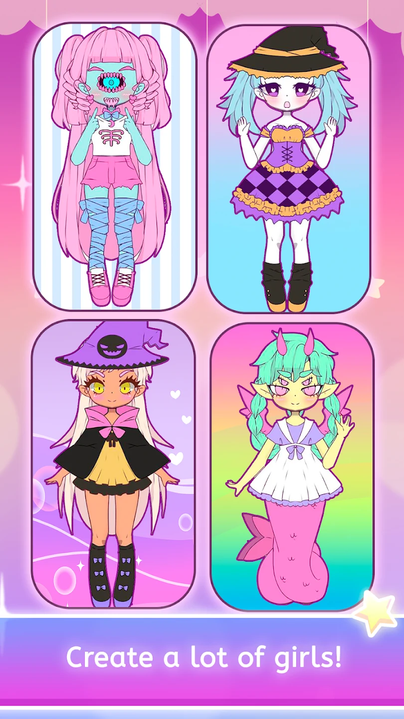 Mimistar dress up chibi doll 截图 4