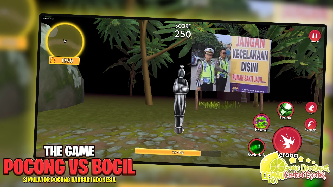 Simulator Pocong vs Bocil 3D 截图 1