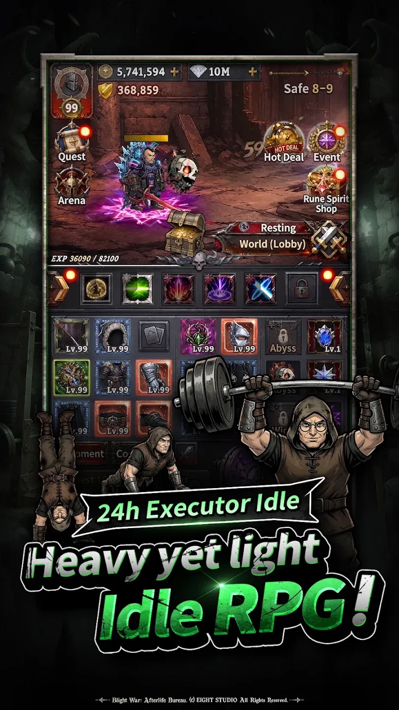 Blight War: Idle RPG 截图 2