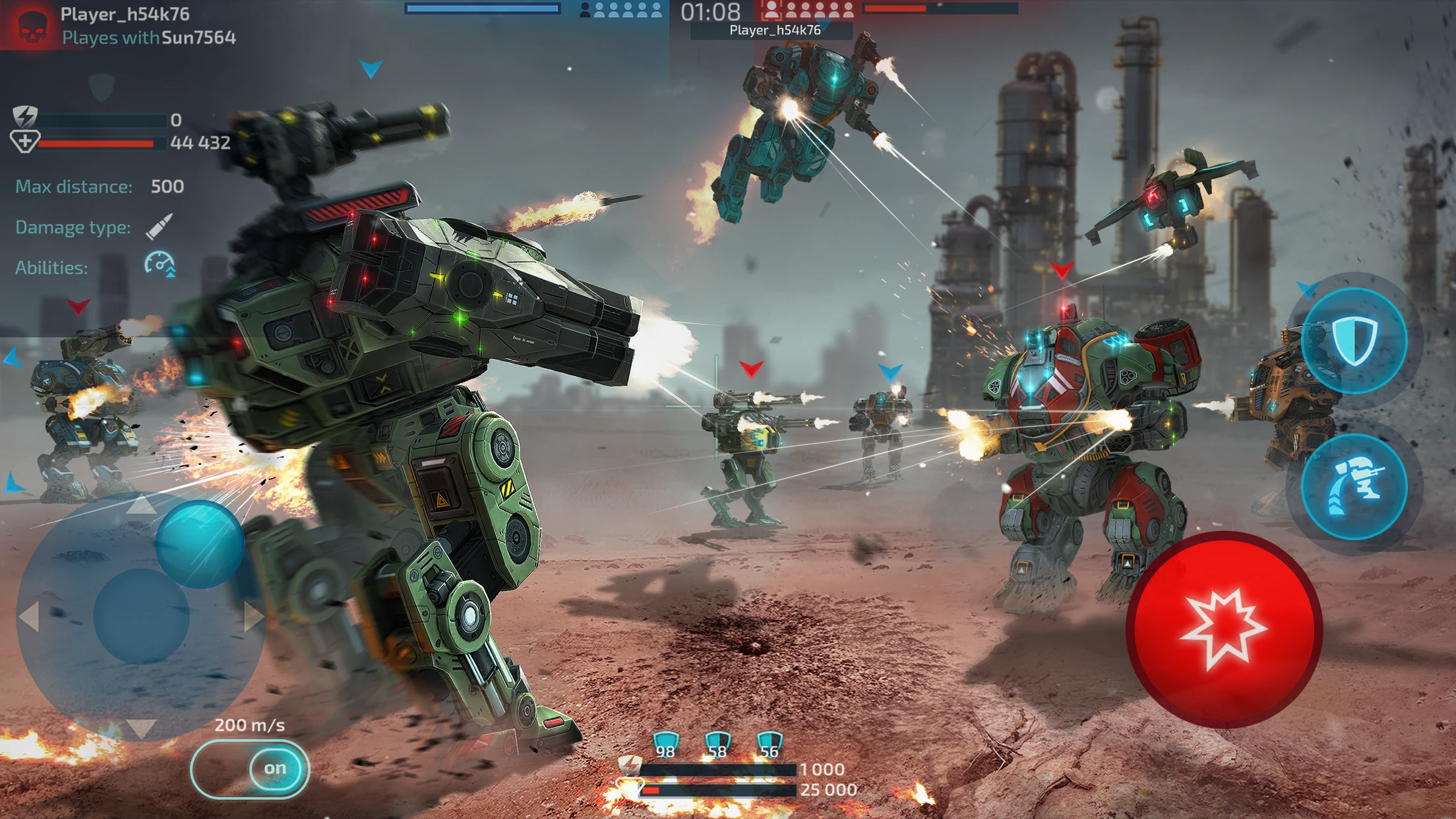 机器人战争：机甲战斗 3D PvP FPS 截图 6