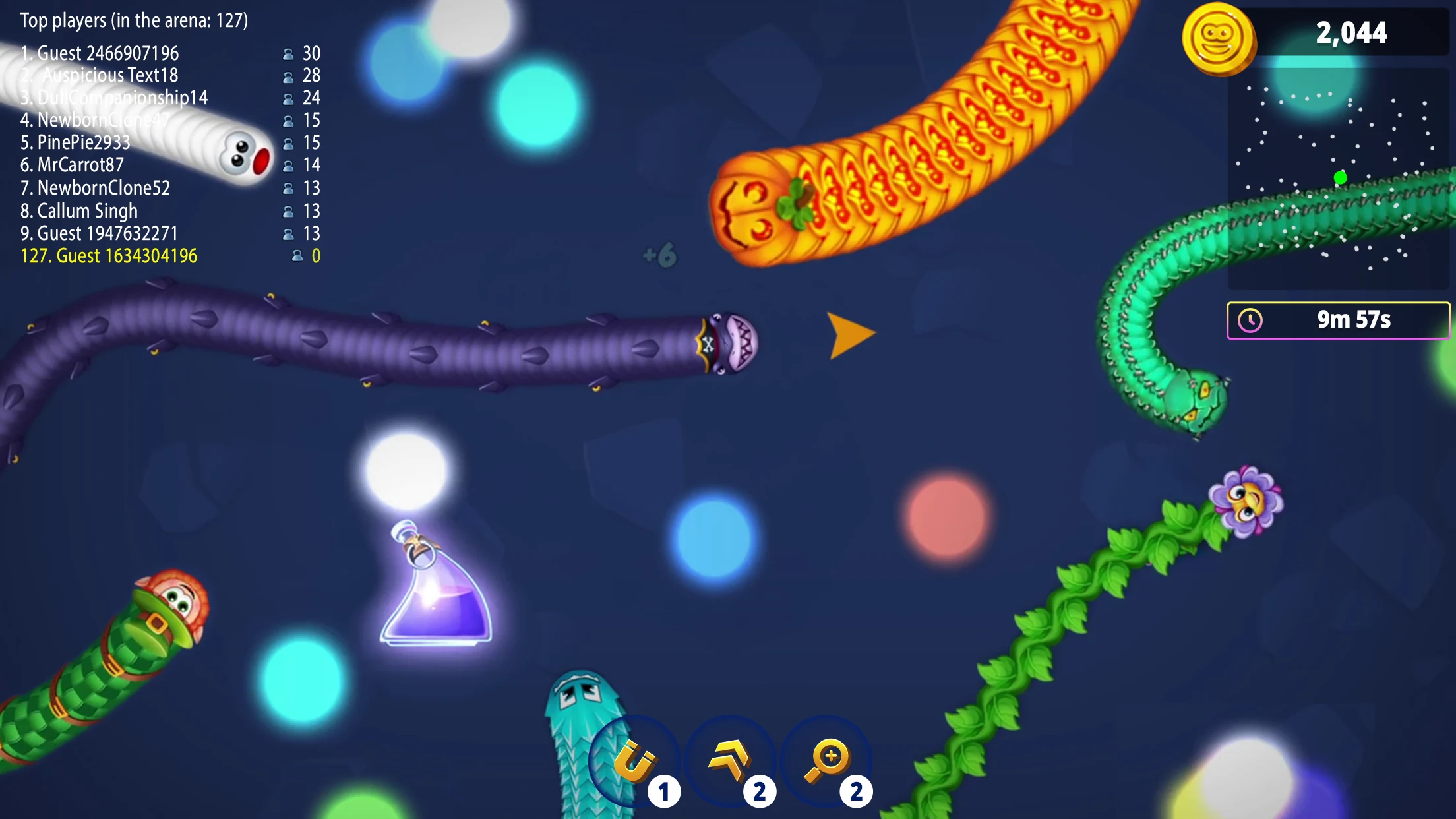 Worms Zone .io - Hungry Snake 截图 3