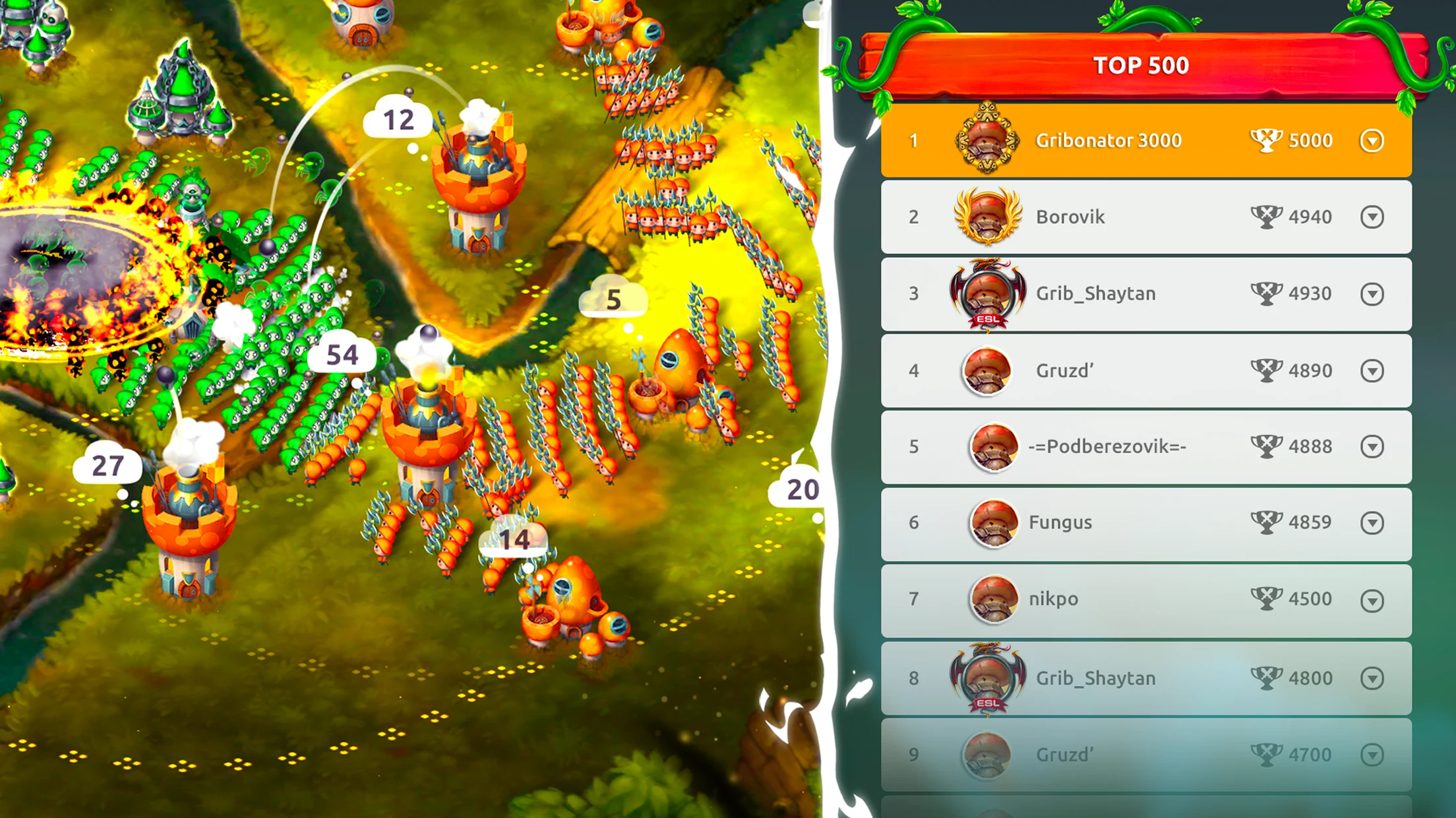 Mushroom Wars 2: 多人游戏 战略 & 塔防 截图 8