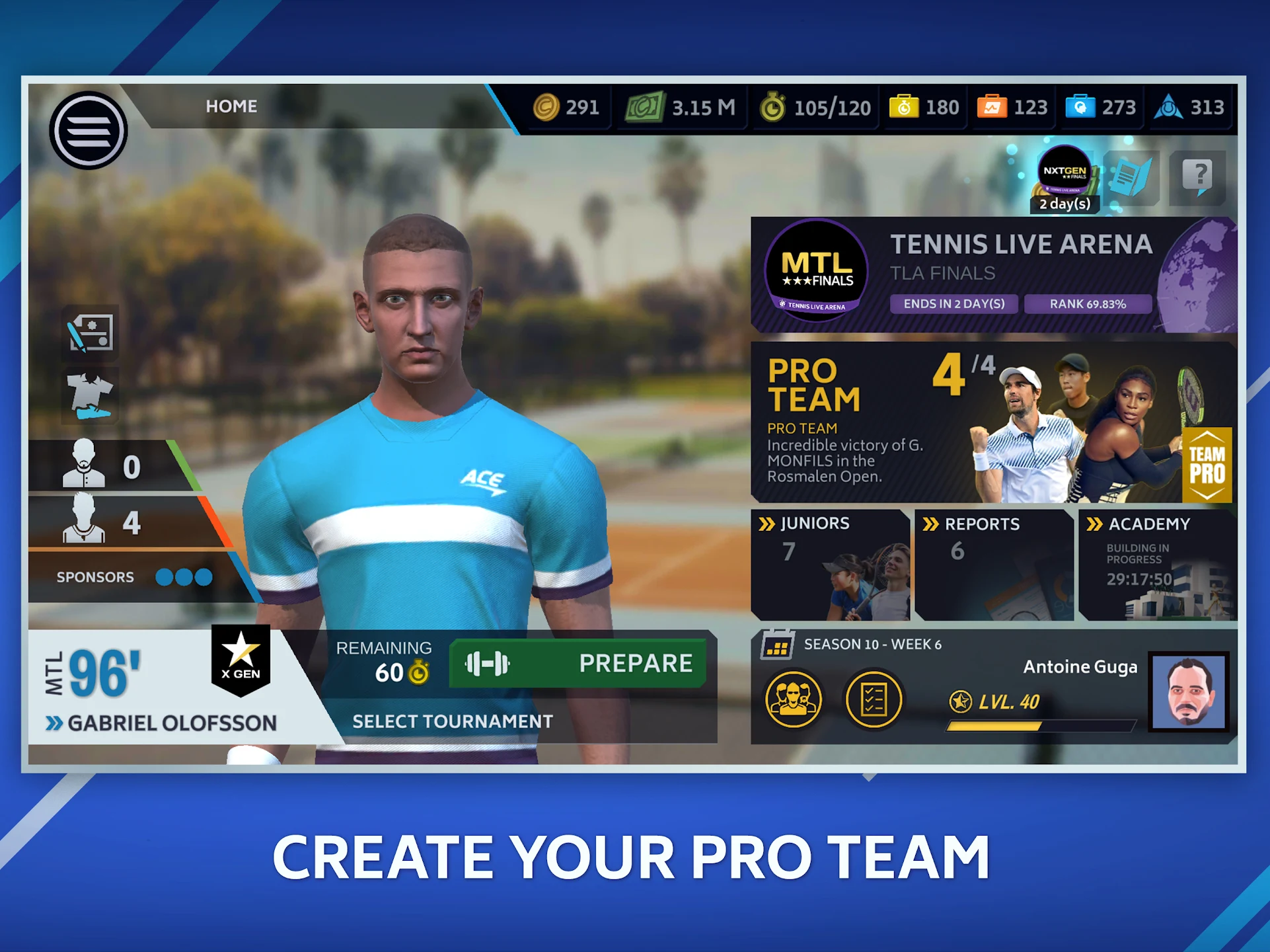 Tennis Manager Mobile 截图 8