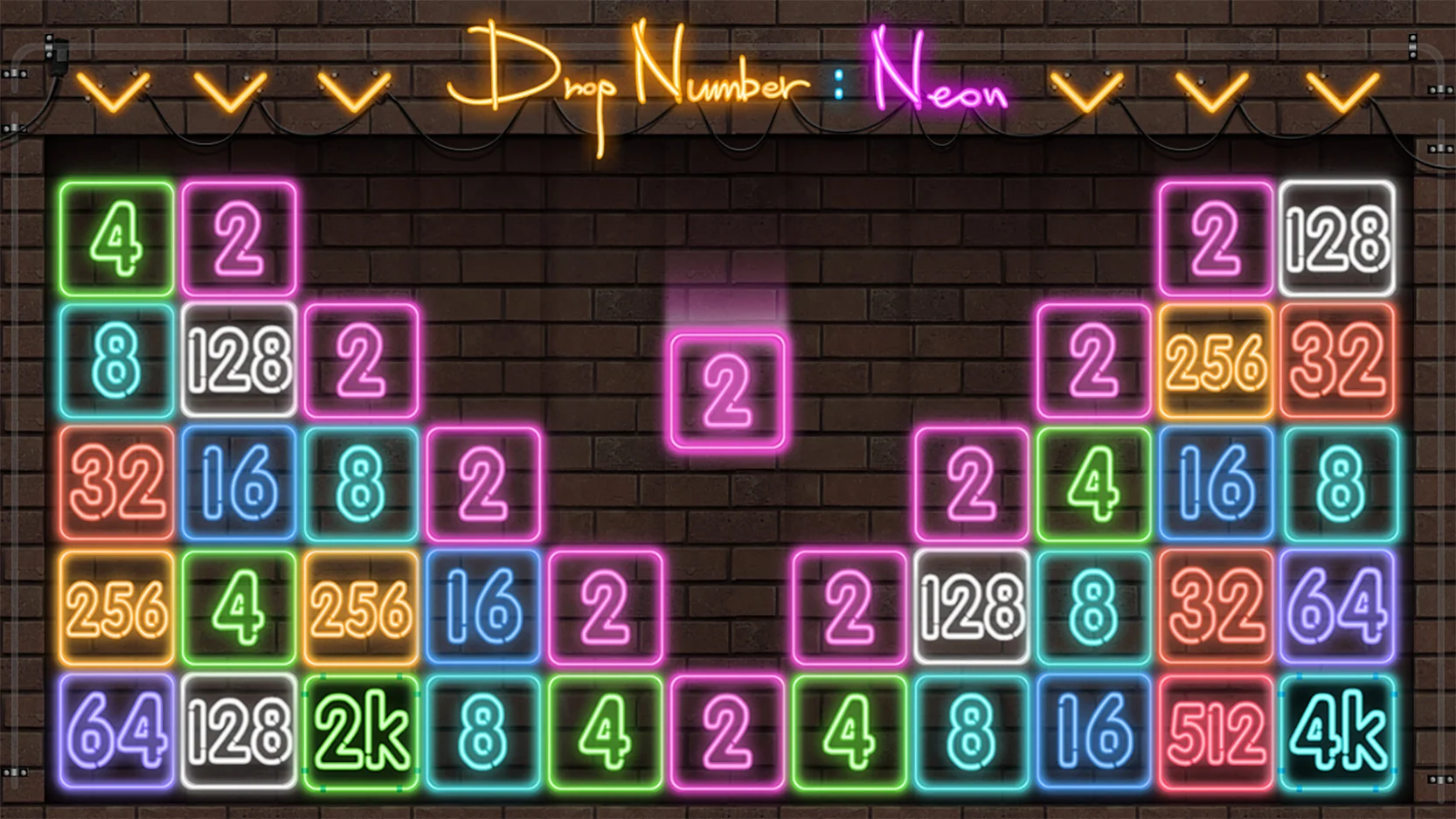 Drop Number : Neon 2048 截图 2