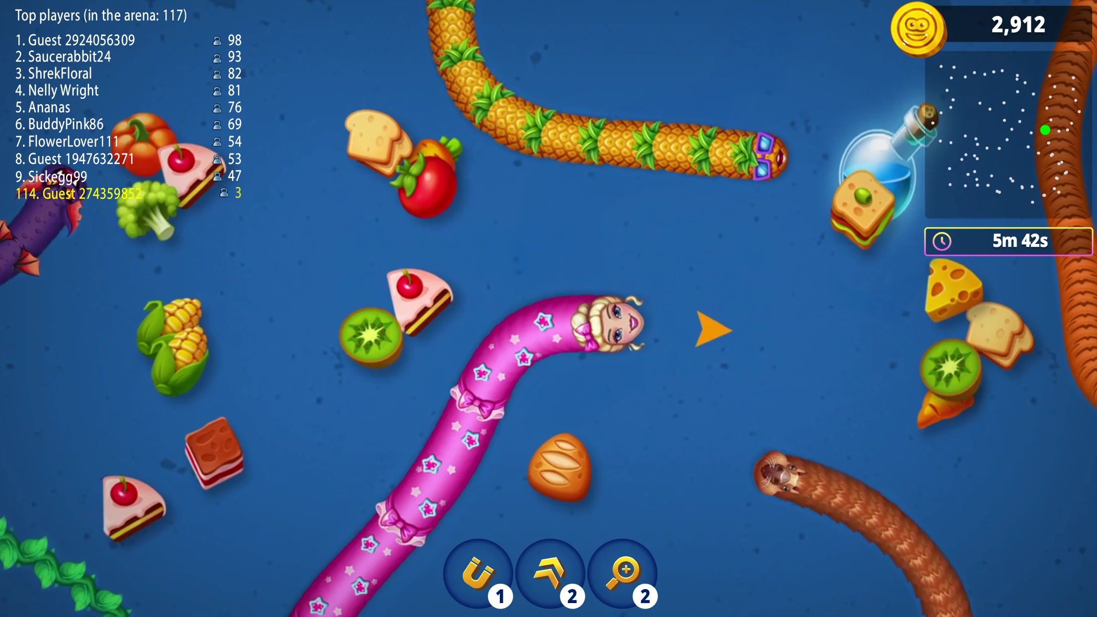 Worms Zone .io - Hungry Snake 截图 2