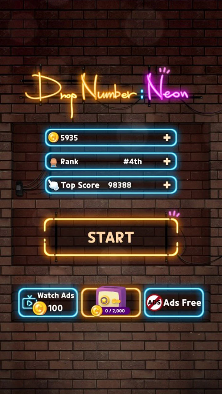 Drop Number : Neon 2048 截图 7