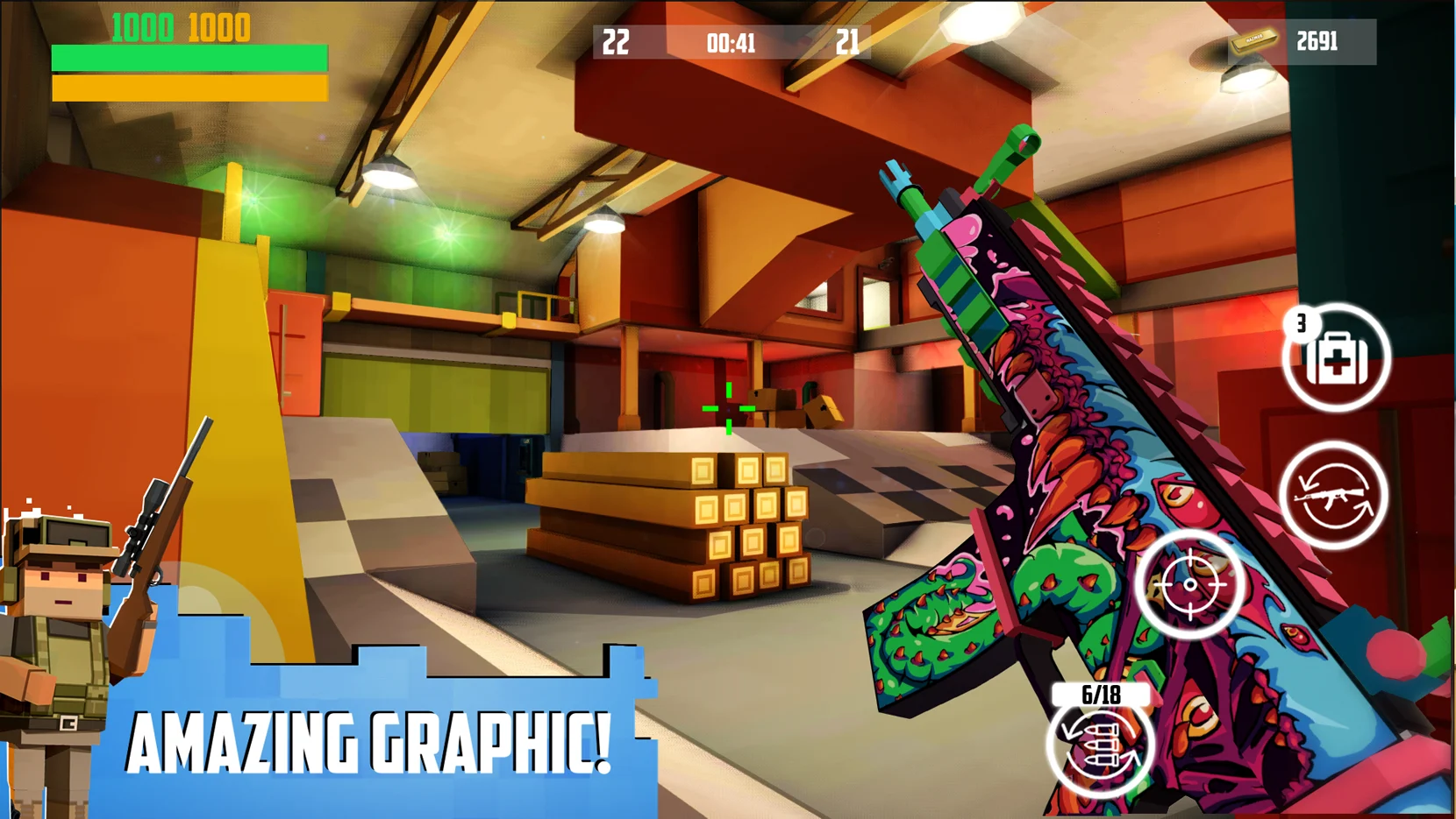 Block Gun 3D: FPS Shooter PvP 截图 2