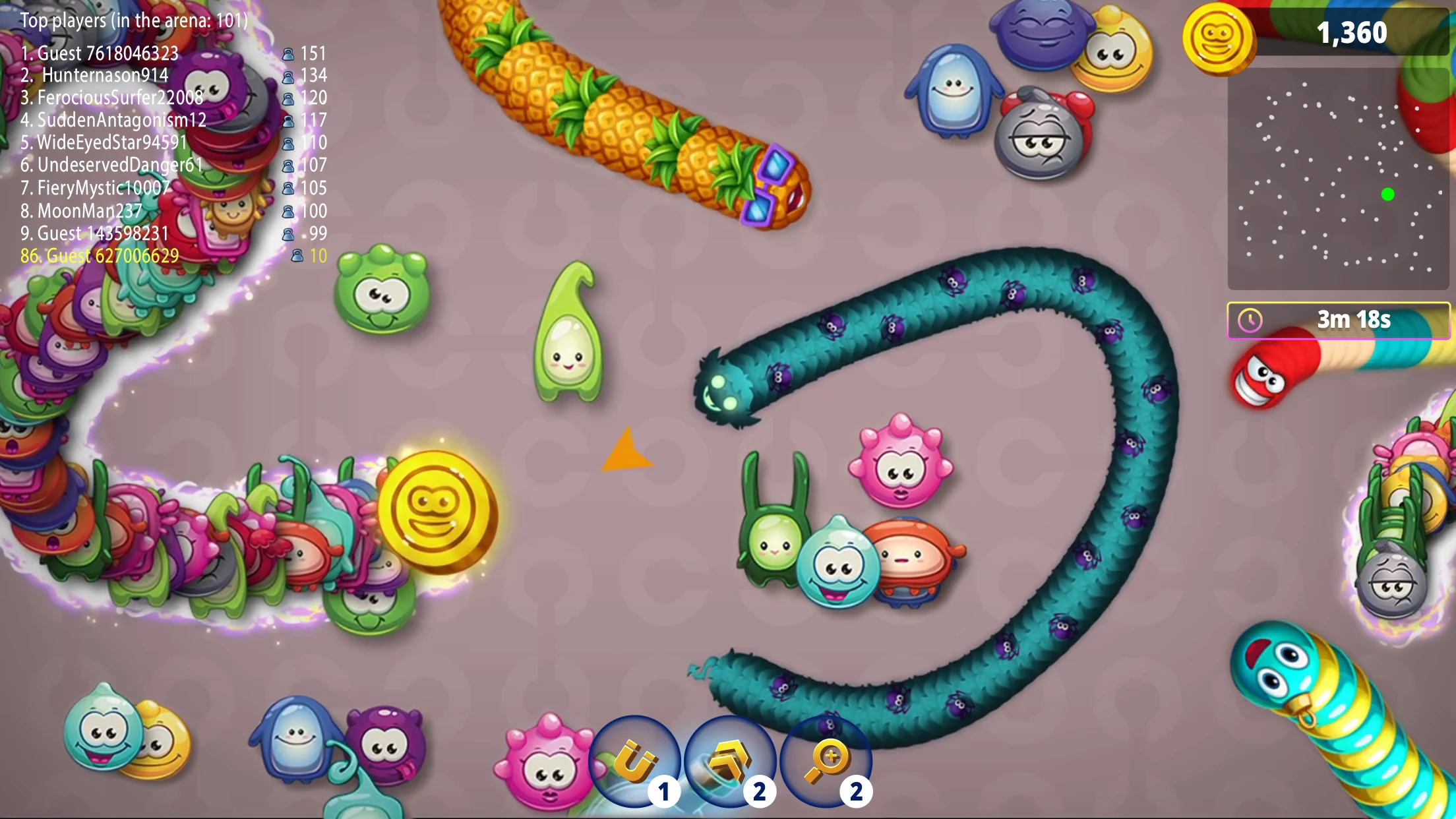 Worms Zone .io - Hungry Snake 截图 4