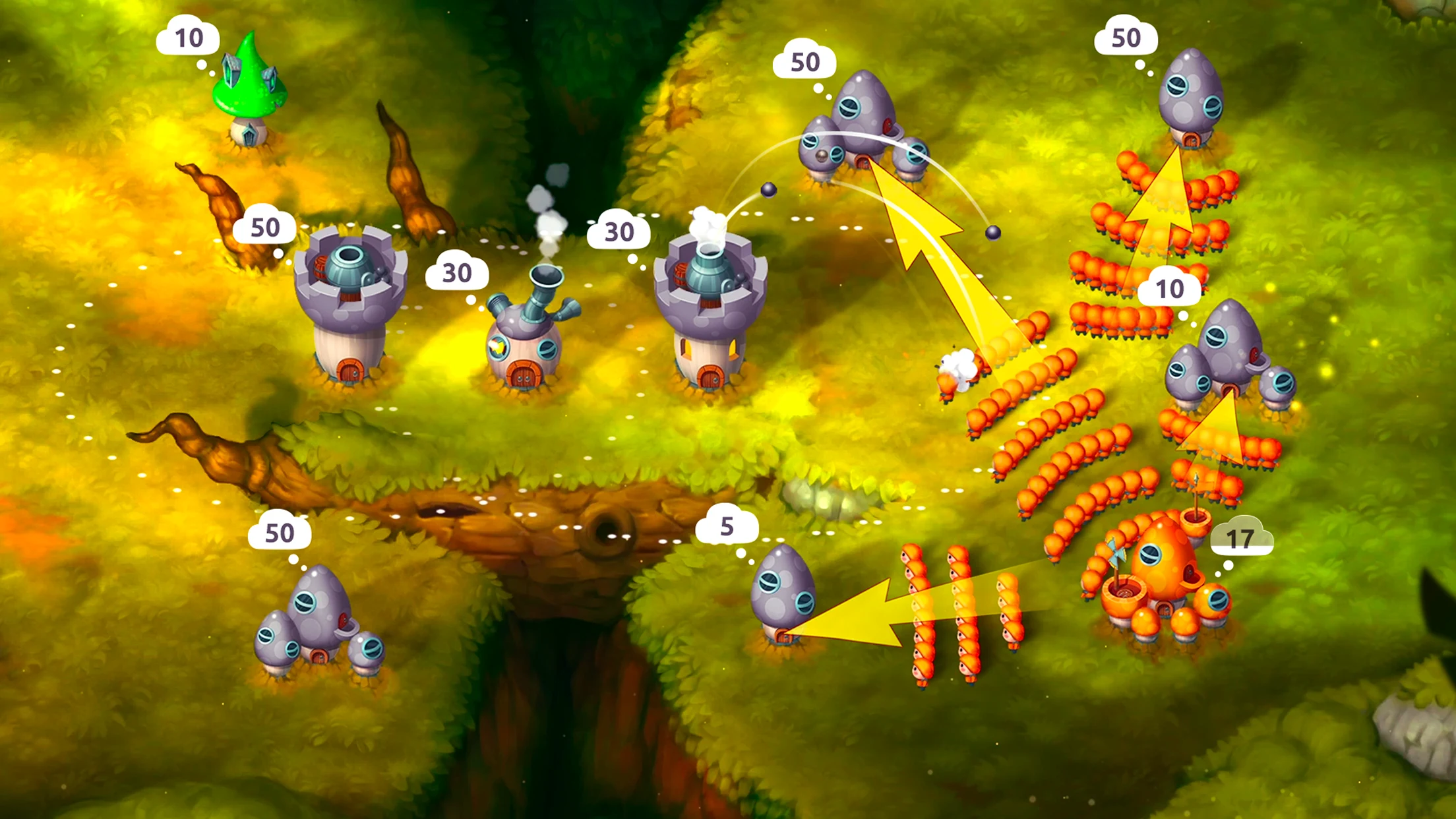 Mushroom Wars 2: 多人游戏 战略 & 塔防 截图 7