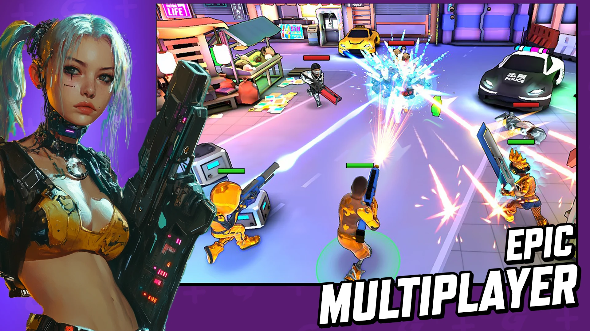 Gridpunk Battle Royale 3v3 PvP 截图 1