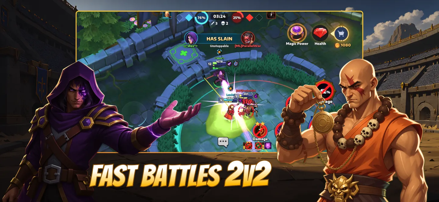 Blitz of Battle: 2v2 MOBA 截图 9