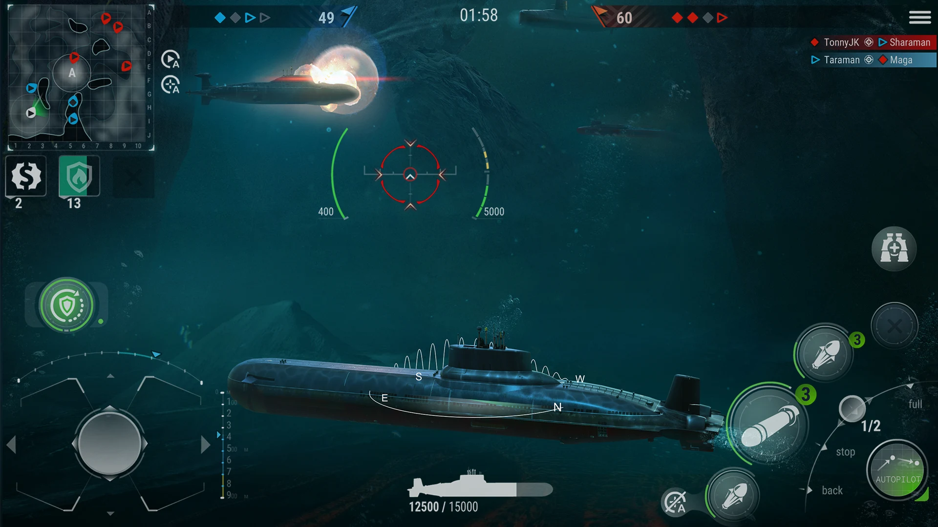 WORLD of SUBMARINES: Navy PvP 截图 1