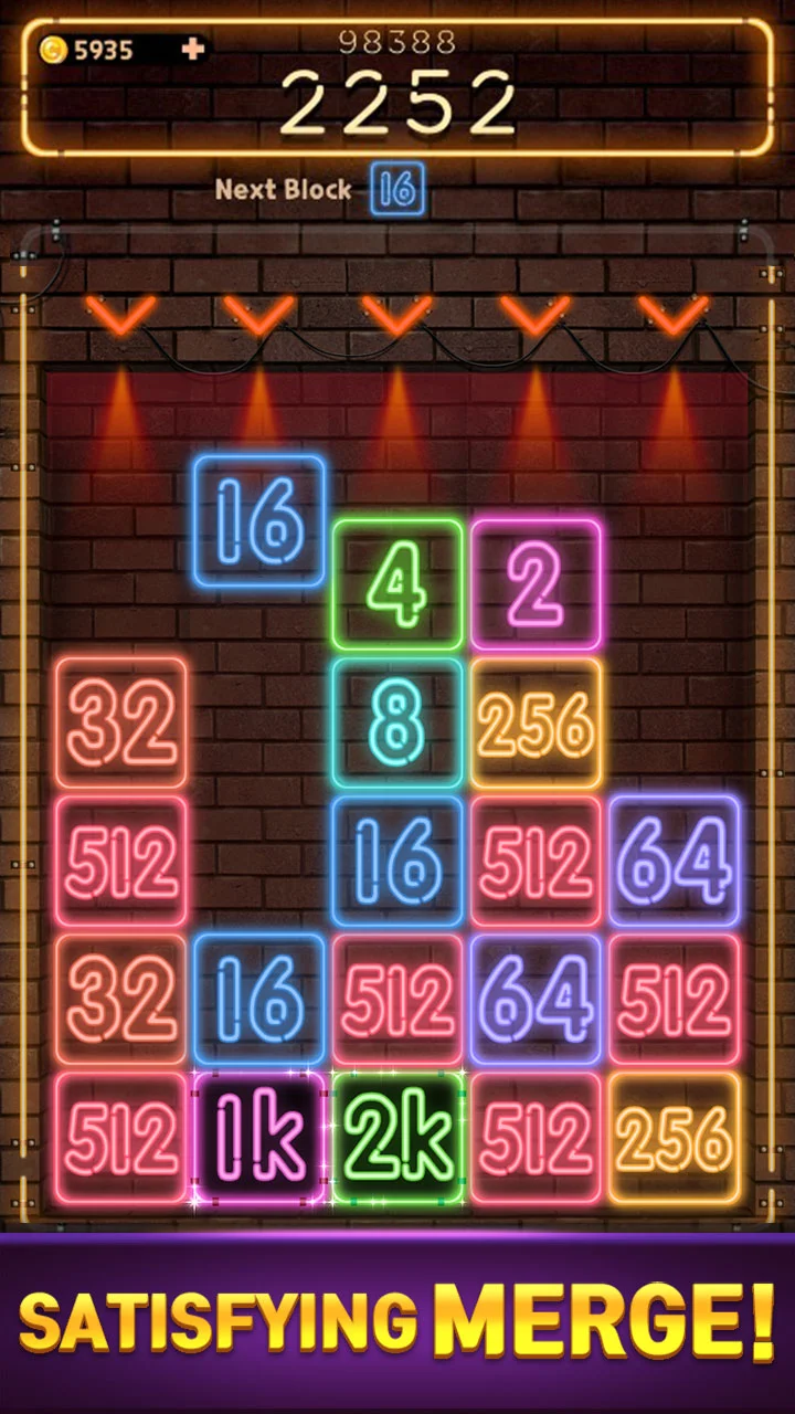 Drop Number : Neon 2048 截图 4