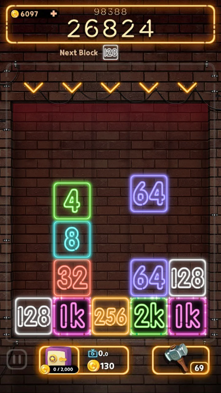 Drop Number : Neon 2048 截图 8