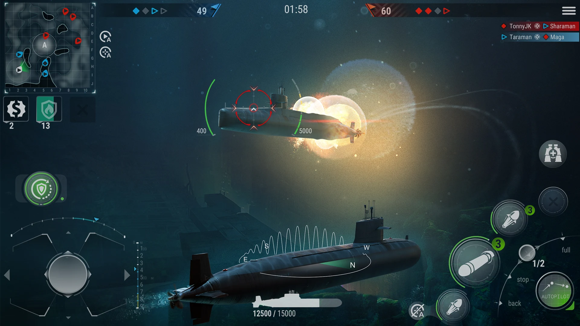WORLD of SUBMARINES: Navy PvP 截图 2